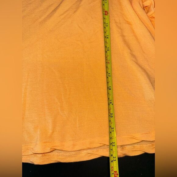Scotch & Soda Sun N Sand Women’s Ruffle Sleeve Orange Tee Shirt Size Small EUC - Picture 9 of 9